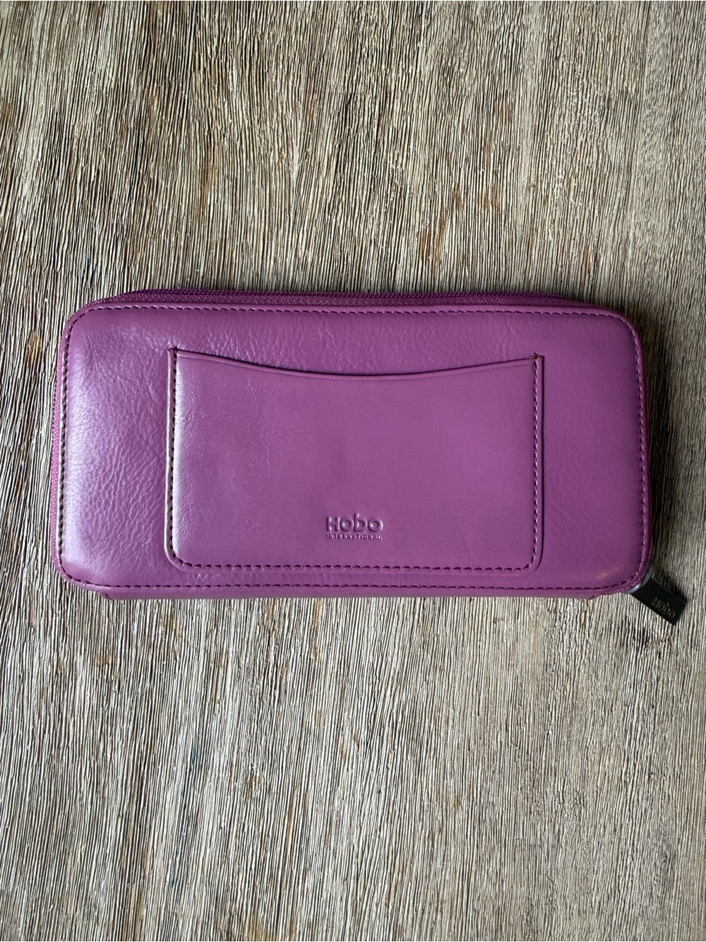 HOBO International Lavender Purple Leather Zip Around Wallet